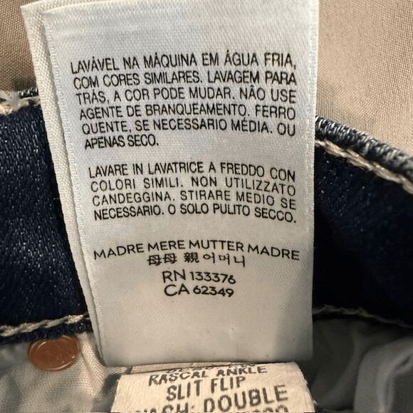 Mother Jeans High Waisted Rascal Ankle Slit Flip Double Shot Espresso Size 27 - Picture 11 of 16